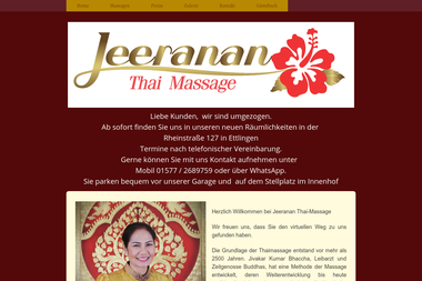 jeeranan-thaimassage.de - Masseur Ettlingen
