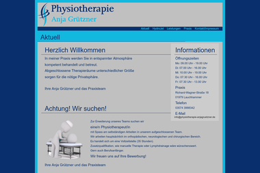xn--physiotherapie-anjagrtzner-j0c.de - Masseur Lauchhammer