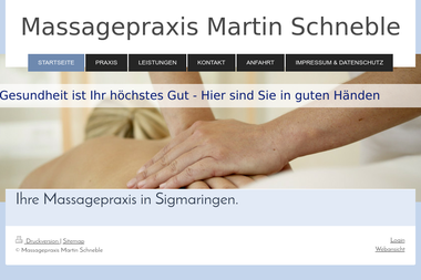 massagepraxis-schneble.de - Masseur Sigmaringen