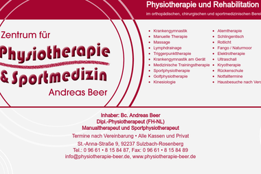 physiotherapie-beer.de - Masseur Sulzbach-Rosenberg