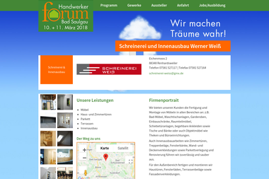 handwerkerforum-bs.de/werner-weiss-schreinerei.html - Möbeltischler Bad Saulgau