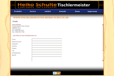 tischlermeister-heiko-schulte.de/kontakt.htm - Möbeltischler Einbeck