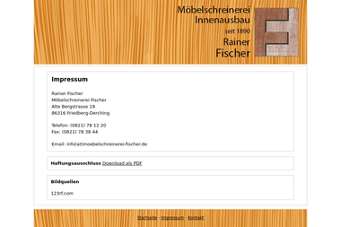 moebelschreinerei-fischer.de/impressum.php - Möbeltischler Friedberg
