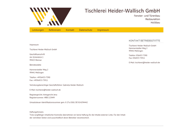 tischlerei-heider-wallisch.de/impressum - Möbeltischler Weimar