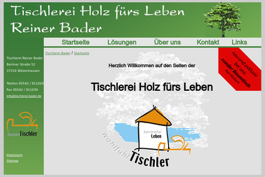 tischlerei-bader.de - Möbeltischler Witzenhausen