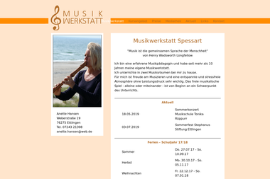 hansen-musikwerkstatt.de - Musikschule Ettlingen