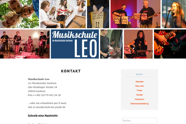 musikschule-leo.de/kontakt - Musikschule Garbsen