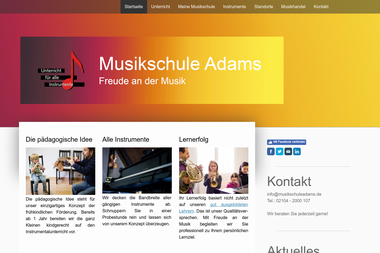 musikschule-adams.jimdo.com - Musikschule Haan