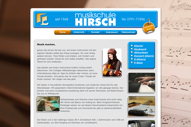 musikschule-hirsch.info - Musikschule Schwäbisch Hall