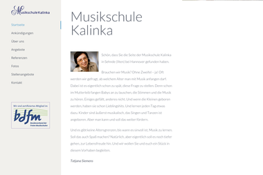musikschule-kalinka.de - Musikschule Sehnde