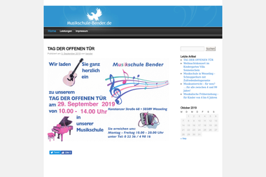 musikschule-bender.de - Musikschule Wesseling