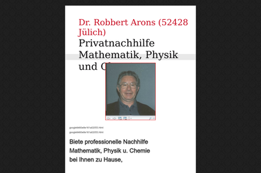 nachhilfe-mathe-physik-robbert-a-juelich.de.rs - Nachhilfelehrer Jülich