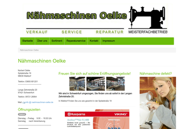 naehmaschinen-oelke.de - Nähschule Schweinfurt