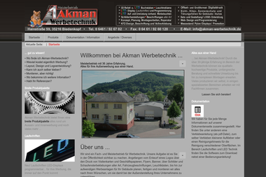 akman-werbetechnik.de - Online Marketing Manager Biedenkopf