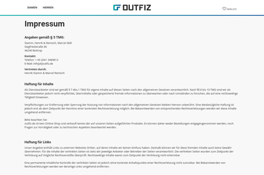 outfiz.de/Imprint - Online Marketing Manager Bottrop