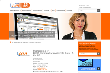 lcom.info/mailing/startseite/kontakt/impressum.php - Online Marketing Manager Schwabach