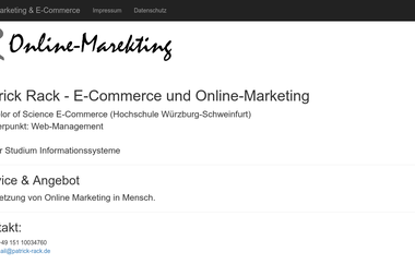 patrick-rack.de - Online Marketing Manager Schweinfurt