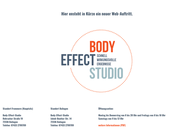body-effect-studio.de - Personal Trainer Balingen