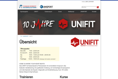 unisport.uni-kl.de/UNIFIT - Personal Trainer Kaiserslautern