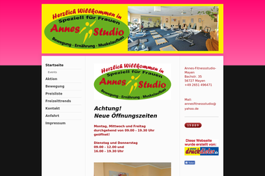 annes-fitnessstudio-mayen.de - Personal Trainer Mayen