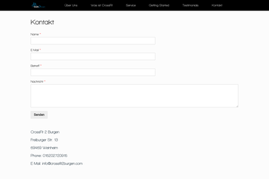 crossfit2burgen.com/kontakt - Personal Trainer Weinheim