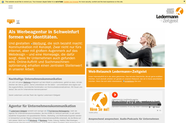 ledermann-zeitgeist.de - PR Agentur Schweinfurt