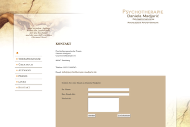 psychotherapie-madjaric.de/kontakt.php - Psychotherapeut Bamberg