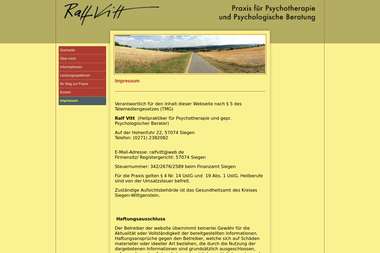 rvpsychotherapie-siegen.de/Impressum - Psychotherapeut Siegen