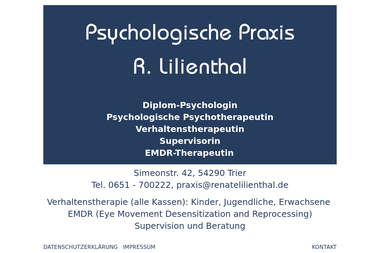 renatelilienthal.de - Psychotherapeut Trier