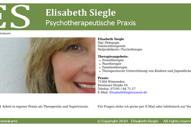 elisabeth-siegle.de - Psychotherapeut Winnenden