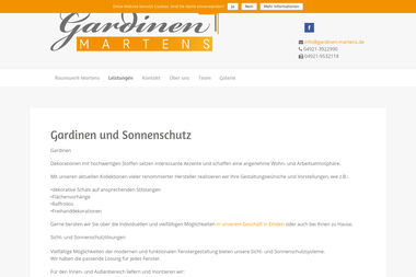 raumwerk-martens.de/leistungen/gardinen-und-sonnenschutz - Raumausstatter Emden