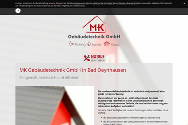 mk-gebaeudetechnik-gmbh.de - Wasserinstallateur Bad Oeynhausen