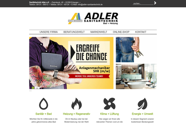 adler-sanitaertechnik.de - Wasserinstallateur Erlangen