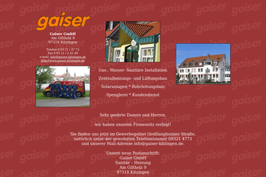 gaiser-kitzingen.de - Wasserinstallateur Kitzingen