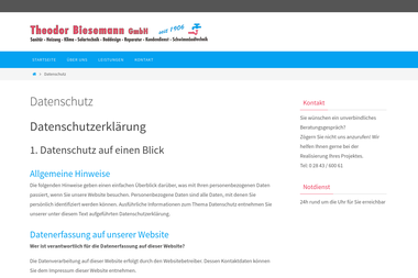 biesemann.com/datenschutz - Wasserinstallateur Rheinberg