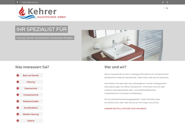 kehrer-haustechnik.de - Wasserinstallateur Tübingen