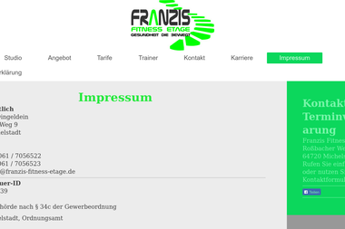 franzis-fitness-etage.de/impressum - Selbstverteidigung Michelstadt