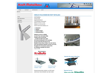 kraft-metallbau.com - Stahlbau Balingen