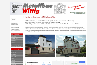 metallbau-wittig.de - Stahlbau Crimmitschau