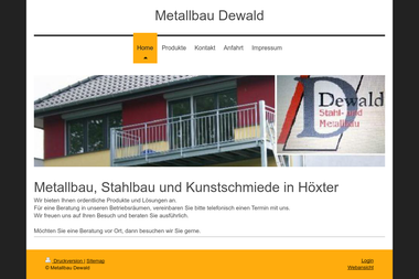 metallbau-dewald.de - Stahlbau Höxter