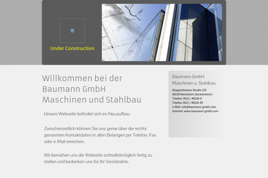 baumann-gmbh.com - Stahlbau Mannheim