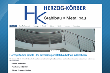 herzog-koerber.de - Stahlbau Sinsheim