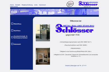 metallbau-schloesser.de - Stahlbau Wesseling