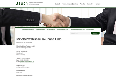 bauch-gruppe.de/impressum/mittelschwaebische-treuhand-gmbh - Steuerberater Günzburg