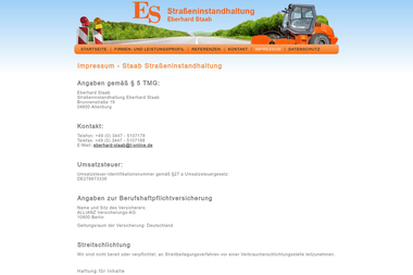 staab-strasseninstandhaltung.de/impressum.html - Straßenbauunternehmen Altenburg