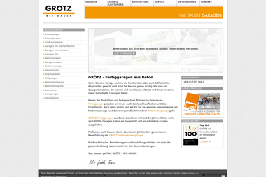 groetz-fertiggaragen.de - Straßenbauunternehmen Gaggenau