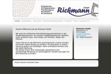 strassenbau-rickmann.de - Straßenbauunternehmen Goch
