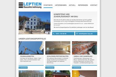 leptien-bau.de - Straßenbauunternehmen Kiel