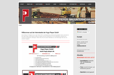 hugo-pieper.de - Straßenbauunternehmen Korbach