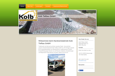 kolb-tiefbau.de - Straßenbauunternehmen Neu-Ulm
